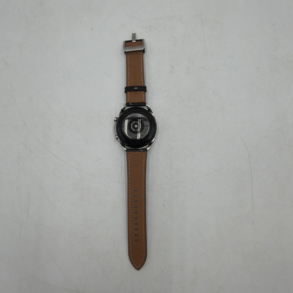 Samsung Galaxy Watch3 SM-R850 41mm Stainless Steel Black Leather GPS Tested
